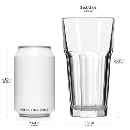 Libbey 15244 Gibraltar DuraTuff Drinking Glass Drinking Cup Set, - Set of 12