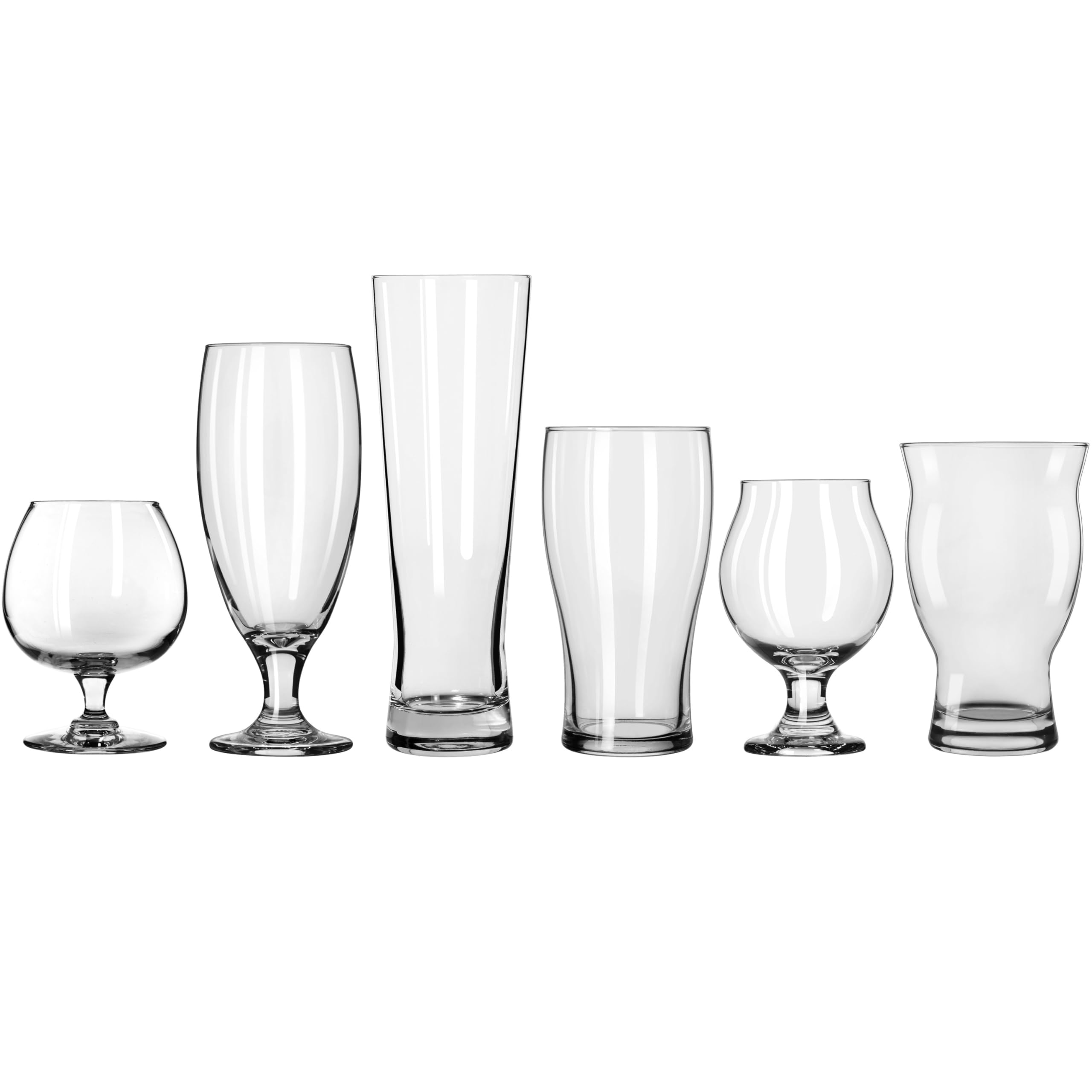 Libbey Craft Brews Beer Glasses Set of 6, Versatile, Premium Beer Glass Set, Craft Beer Glasses for Pilsner, Stout, Lager, IPA & More
