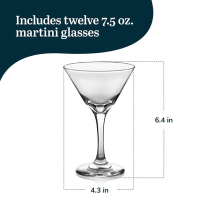 Libbey 7512 Martini Party Glasses 8oz.  Set of 12