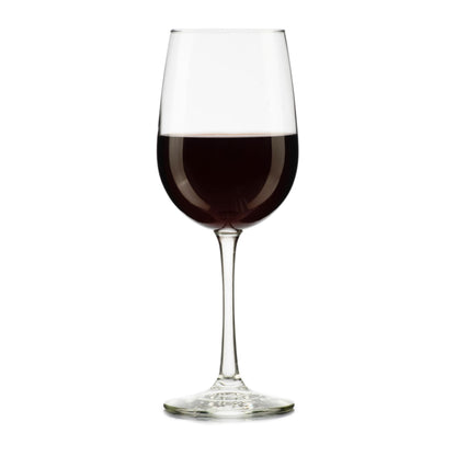Libbey Vina Tall Wine Glasses Set, All Purpose Red and White Wine Glasses Set of 12, 16 Fluid Ounces, Professional Grade Glass Wine Glasses for Gatherings, Events