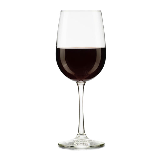 Libbey Vina Tall Wine Glasses Set, All Purpose Red and White Wine Glasses Set of 12, 16 Fluid Ounces, Professional Grade Glass Wine Glasses for Gatherings, Events