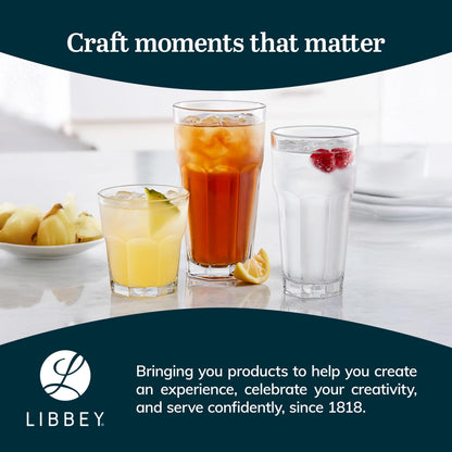 Libbey 15244 Gibraltar DuraTuff Drinking Glass Drinking Cup Set, - Set of 12