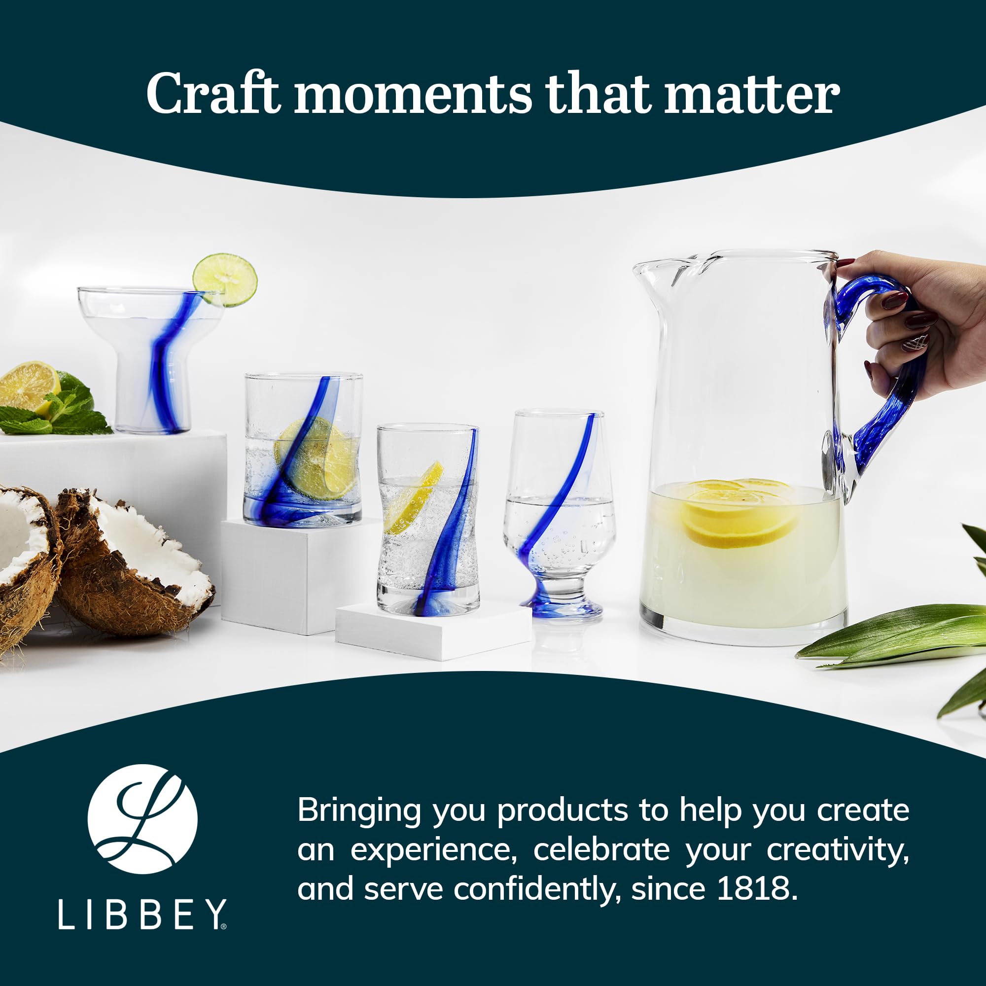 Libbey 7513 Vina Goblet Glasses, 16-ounce, Set of 12